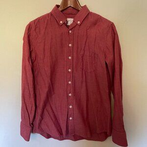Kirrin Finch long-sleeve button-up, size 8, red